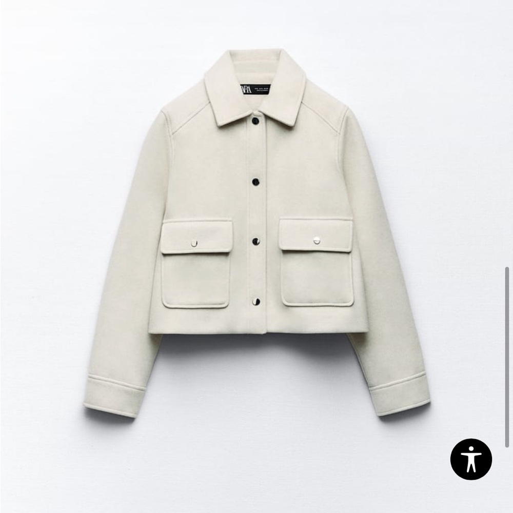 Zara cropped gray jacket